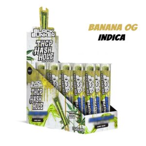 BLACK BUNKER THCP HASH HOLE PREROLLS INDICA – BANANA OG