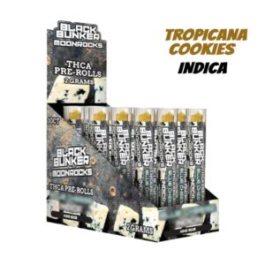 BLACK BUNKER THC MOON ROCKS PREROLLS INDICA – TROPICANA COOKIES