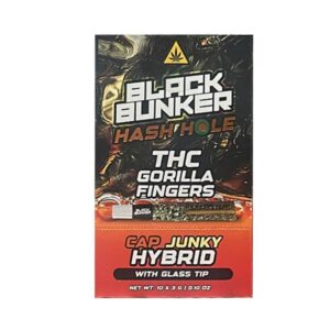 BLACK BUNKER THC GORILLA FINGERS HASH HOLE 3G PREROLLS HYBRID – CAP JUNKY