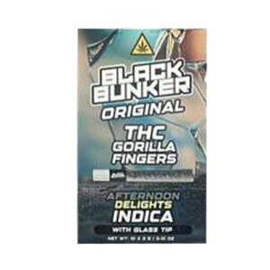 BLACK BUNKER THC GORILLA FINGERS 3G PREROLLS INDICA – AFTERNOON DELIGHTS