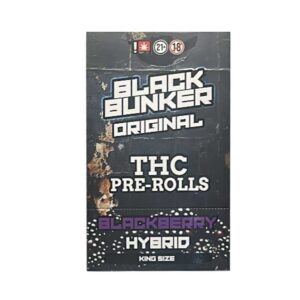 BLACK BUNKER ORIGINAL THC 2G PREROLLS HYBRID – BLACKBERRY