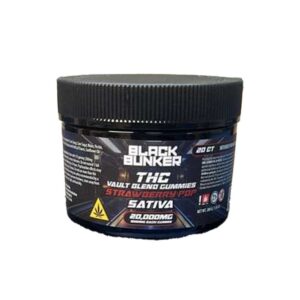 BLACK BUNKER THC 1000MG 20CT GUMMIES SATIVA – STRAW POP