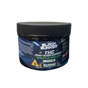 BLACK BUNKER THC 1000MG 20CT GUMMIES INDICA – WHAT A MELON