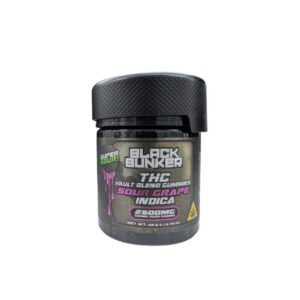 BLACK BUNKER THC 500MG GUMMIES INDICA – SUPER SOUR GRAPE