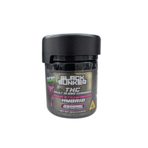 BLACK BUNKER THC 500MG GUMMIES HYBRID – SUPER SOUR STRAW