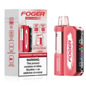 FOGER SWITCH 5%NIC 30KPUFFS PRO KIT – STRAW WATERMELON
