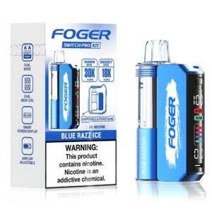 FOGER SWITCH 5%NIC 30KPUFFS PRO KIT – BLUE RAZZ ICE