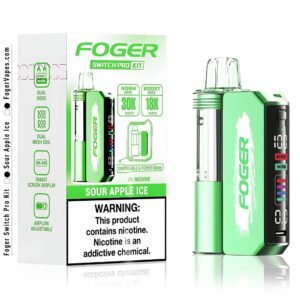 FOGER SWITCH 5%NIC 30KPUFFS PRO KIT – SOUR APPLE ICE