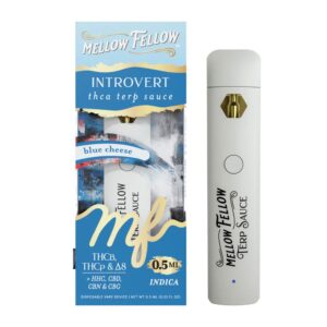 MELLOW FELLOW TERP SAUCE INTROVERT BLEND 0.5ML DISPOSABLE INDICA – BLUE CHEESE