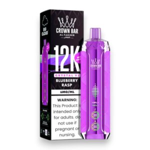 ALFAKHER CROWN BAR CRYSTAL 5% NIC 12KPUFFS – BLUEBERRY RASP