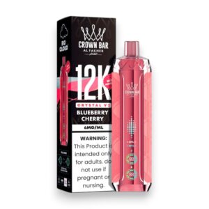 ALFAKHER CROWN BAR CRYSTAL 5% NIC 12KPUFFS – BLUEBERRY CHERRY