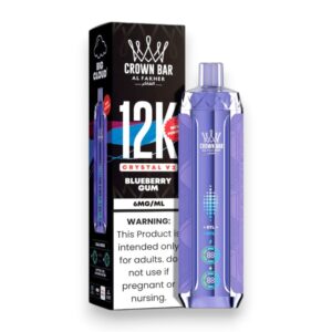 ALFAKHER CROWN BAR CRYSTAL 5% NIC 12KPUFFS – BLUEBERRY GUM