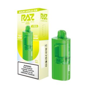 RAZ VUE 50KPUFFS DISPOSABLE VAPE POD – SOUR APPLE ICE