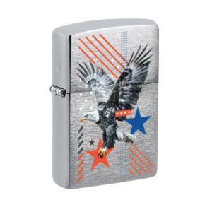 ZIPPO EAGLE AND STARS DESIGN LIGHTER