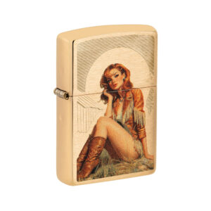 ZIPPO COW GIRL DESIGN LIGHTER