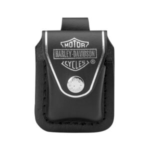 ZIPPO H-D LIGHTER POUCH – BLACK