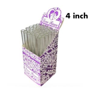 GLASS LOVE ROSE 4″ PURPLE