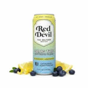 RED DEVIL THC 30MG 12OZ SELTZER – BLUEBERY LEMONADE