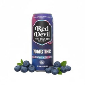 RED DEVIL THC 70MG 12OZ SELTZER – BLUEBERY SPLASH