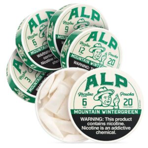 ALP NICOTINE 6MG POUCHES – MOUNTAIN WINTERGREEN