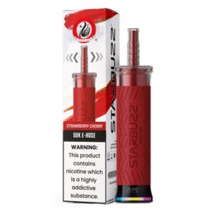 STARBUZZ 50kPUFFS E-HOSE 6MG DISPOSABLE – STRAW CHERRY