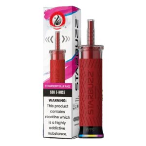 STARBUZZ 50kPUFFS E-HOSE 6MG DISPOSABLE – STRAW BLUE RAZZ