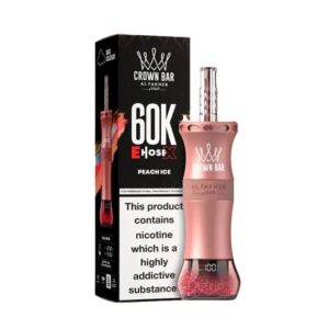 ALFAKHER CROWN BAR E HOSE X 5%NIC 60KPUFFS – PEACH ICE