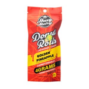 HAZY MARY 4G 2CT DONUT ROLLS SATIVA – GOLDEN PINEAPPLE