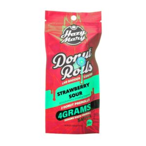 HAZY MARY 4G 2CT DONUT ROLLS SATIVA – STRAW SOUR