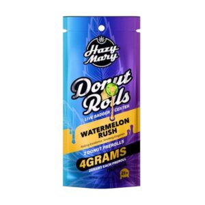 HAZY MARY 4G 2CT DONUT ROLLS INDICA – WATERMELON RUSH