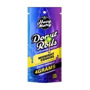 HAZY MARY 4G 2CT DONUT ROLLS INDICA – MIDNIGHT COOKIES